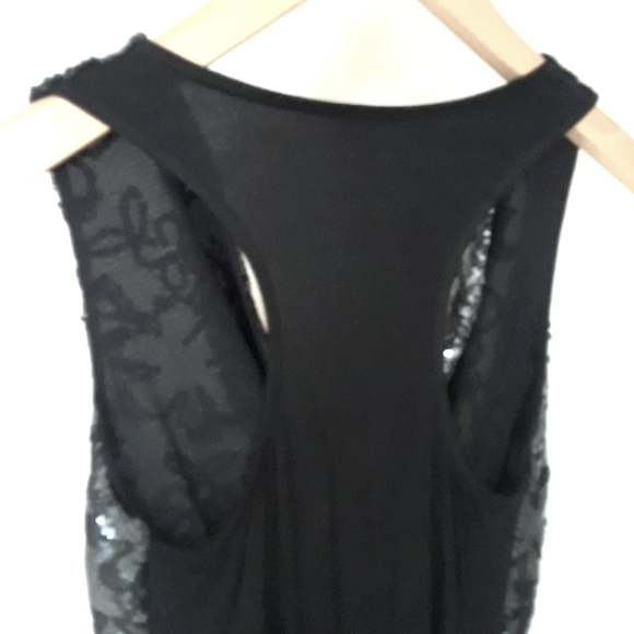 ISAL BED OLLËN. Sequin Sleeveless Designer Top. Silver. Size S - Picture 9 of 16